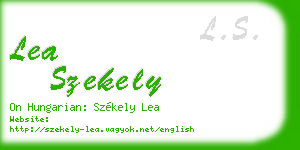 lea szekely business card